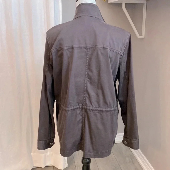 VINCE CAMUTO Navy/Grey Utility Jacket Drawstring Zipper Pockets, Size S - Picture 4 of 7